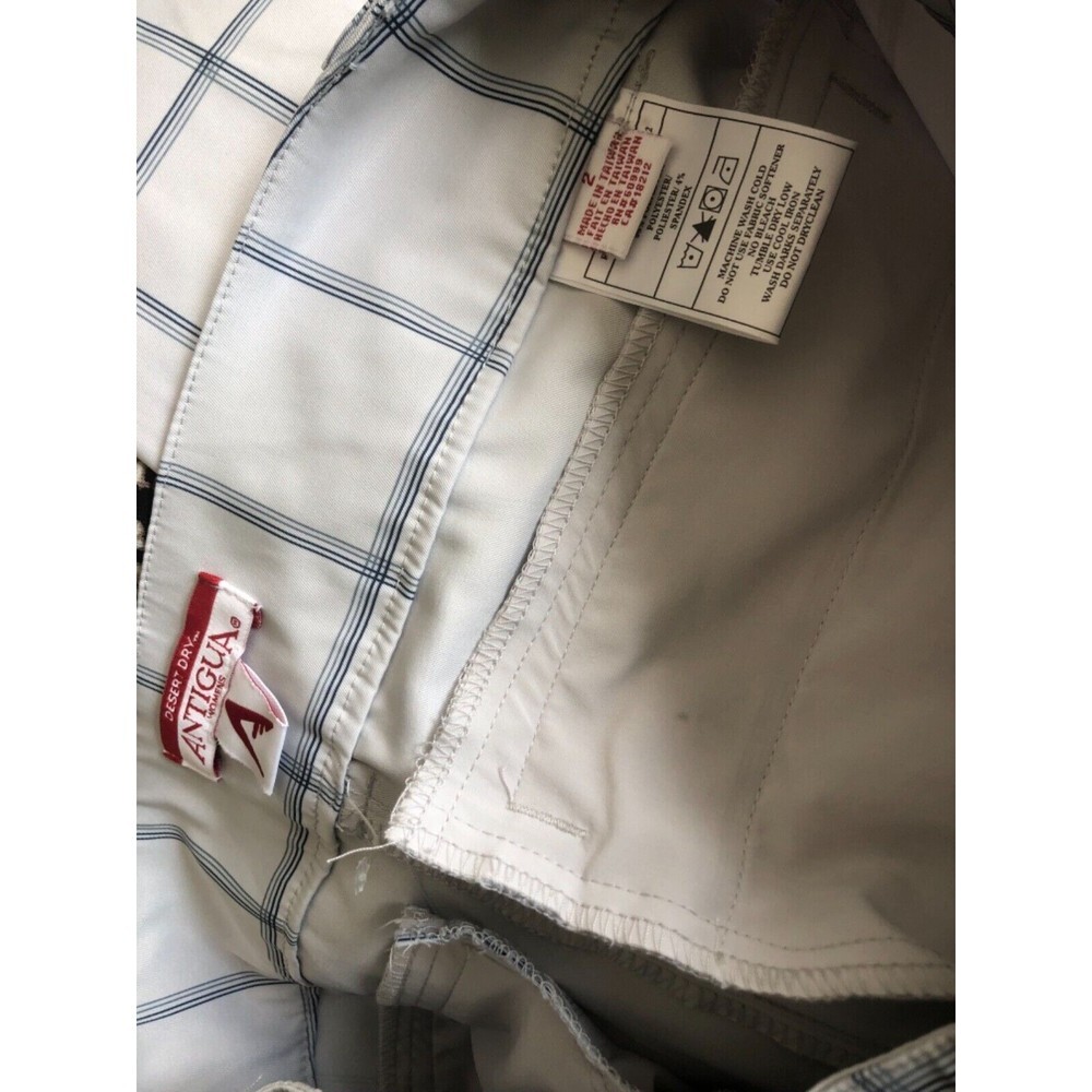 NWT ANTIGUA Desert Dry Womens plaid golf trousers gray - Picture 3 of 5